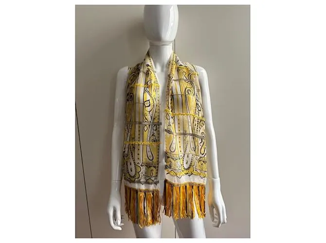 Etro Pañuelo de georgette de seda multicolor 