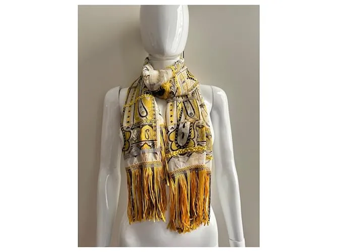 Etro Pañuelo de georgette de seda multicolor 