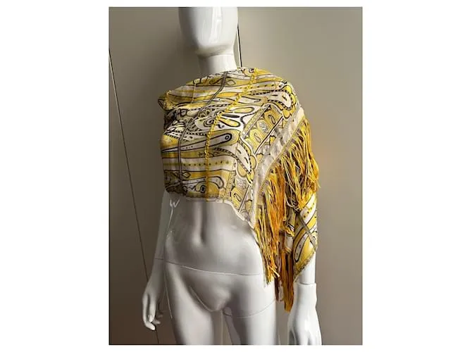 Etro Pañuelo de georgette de seda multicolor 