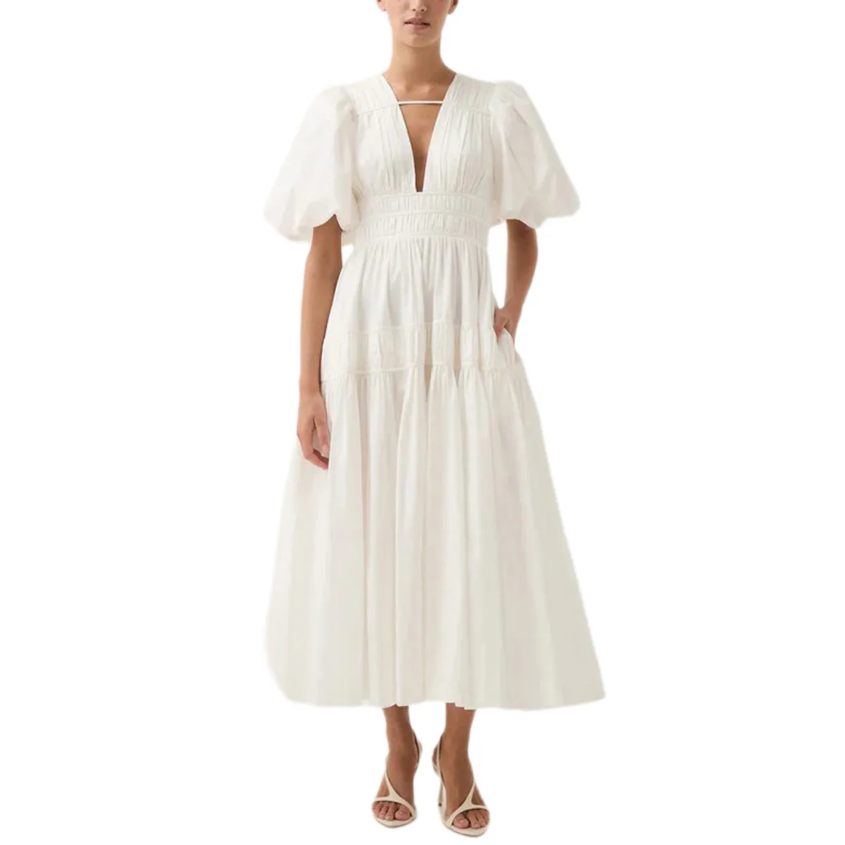 Fallingwater Ruched Midi Dress