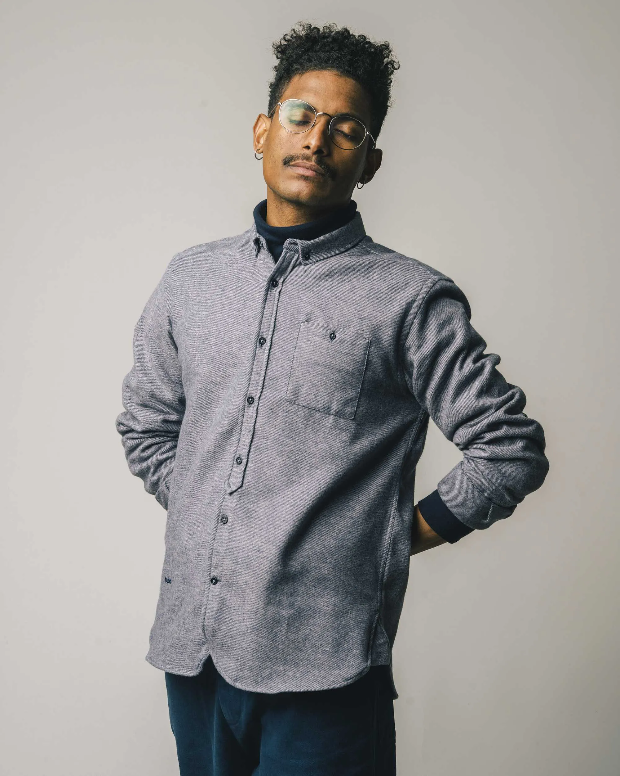 Flannel Shirt Stone Blue