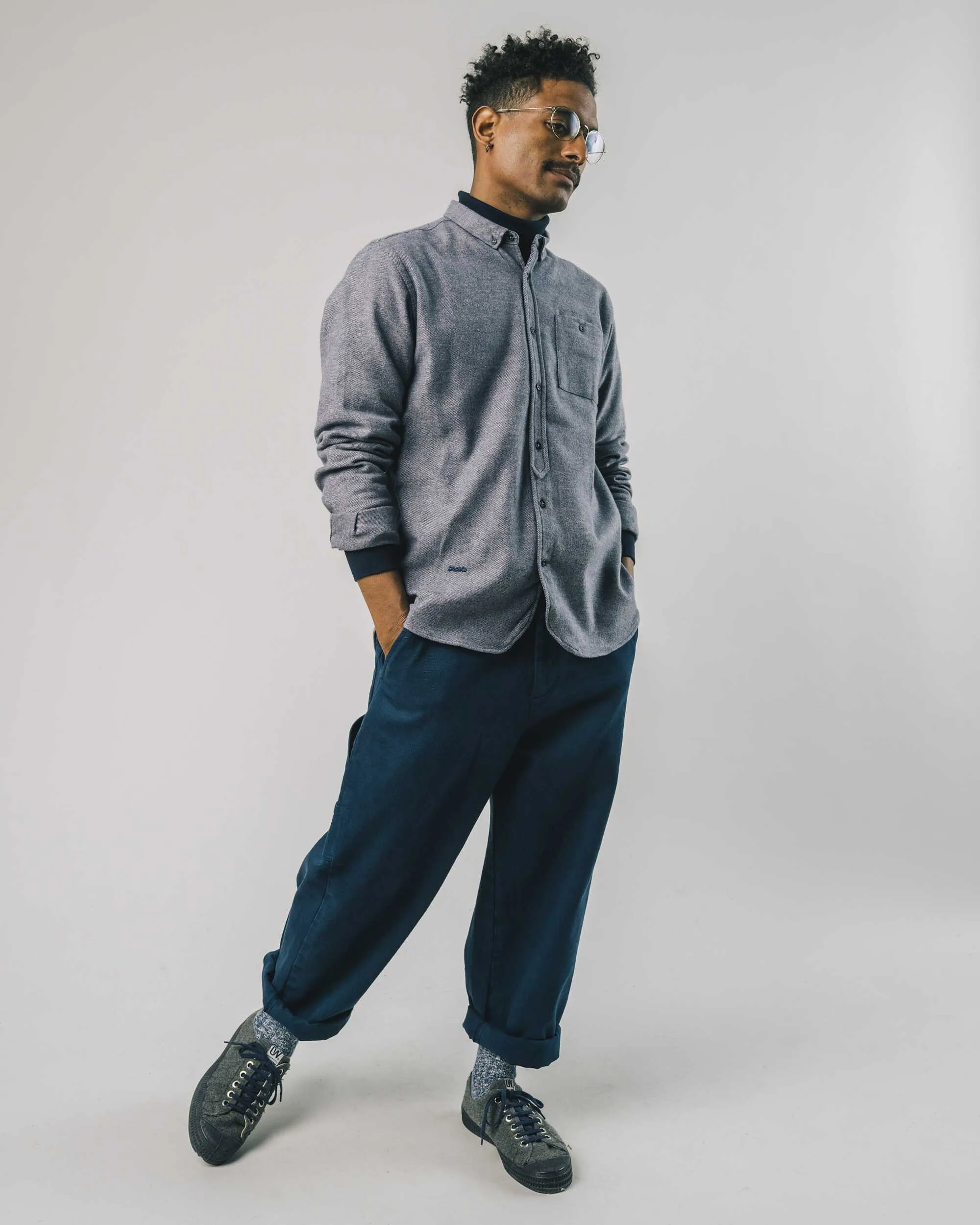 Flannel Shirt Stone Blue