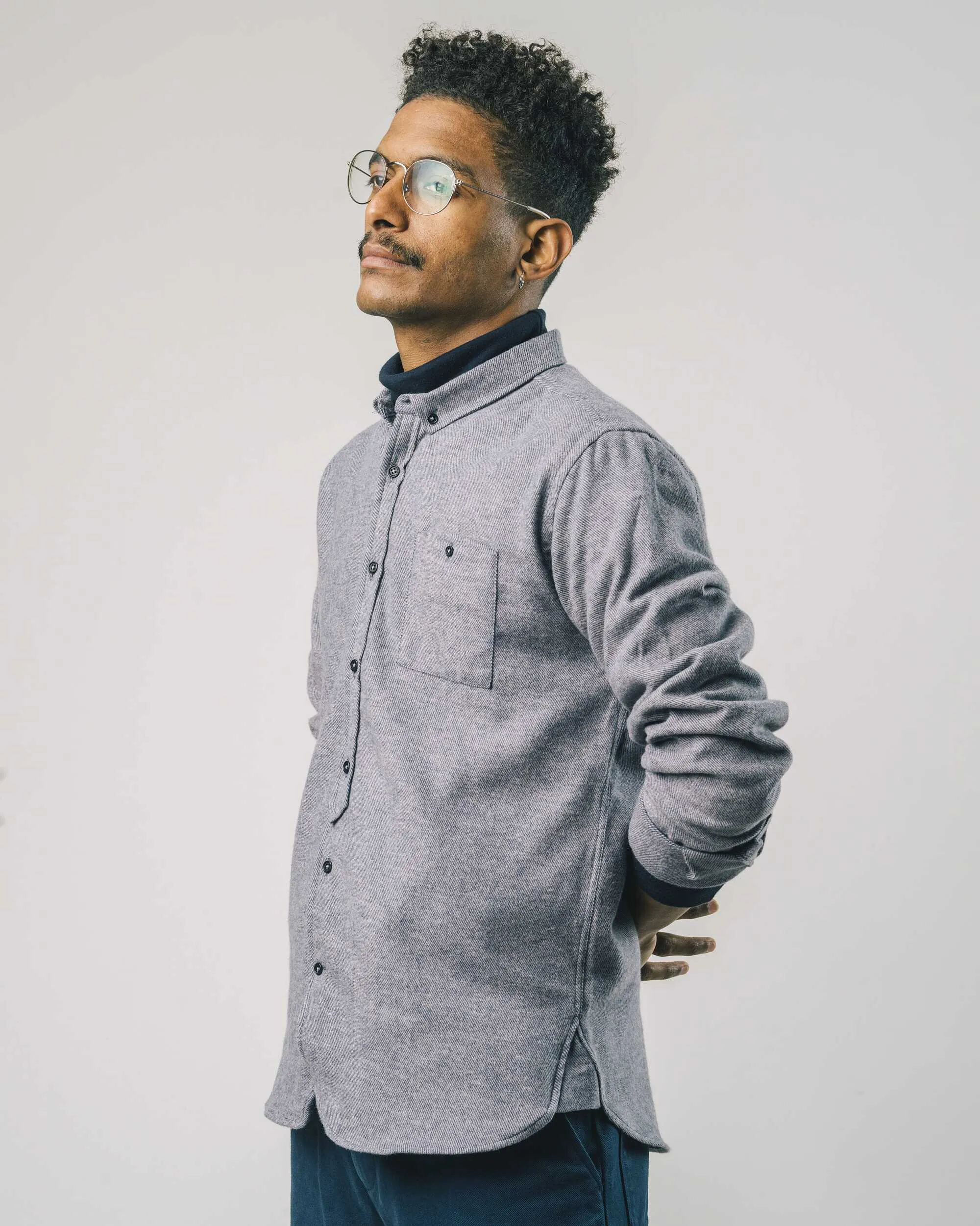 Flannel Shirt Stone Blue