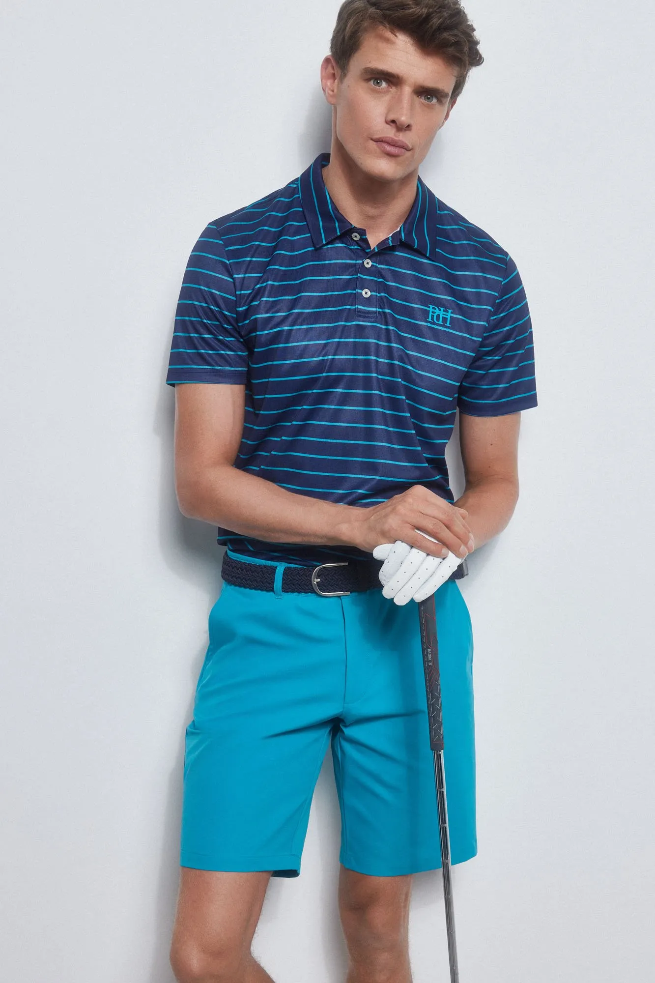 GOLF striped technical polo shirt