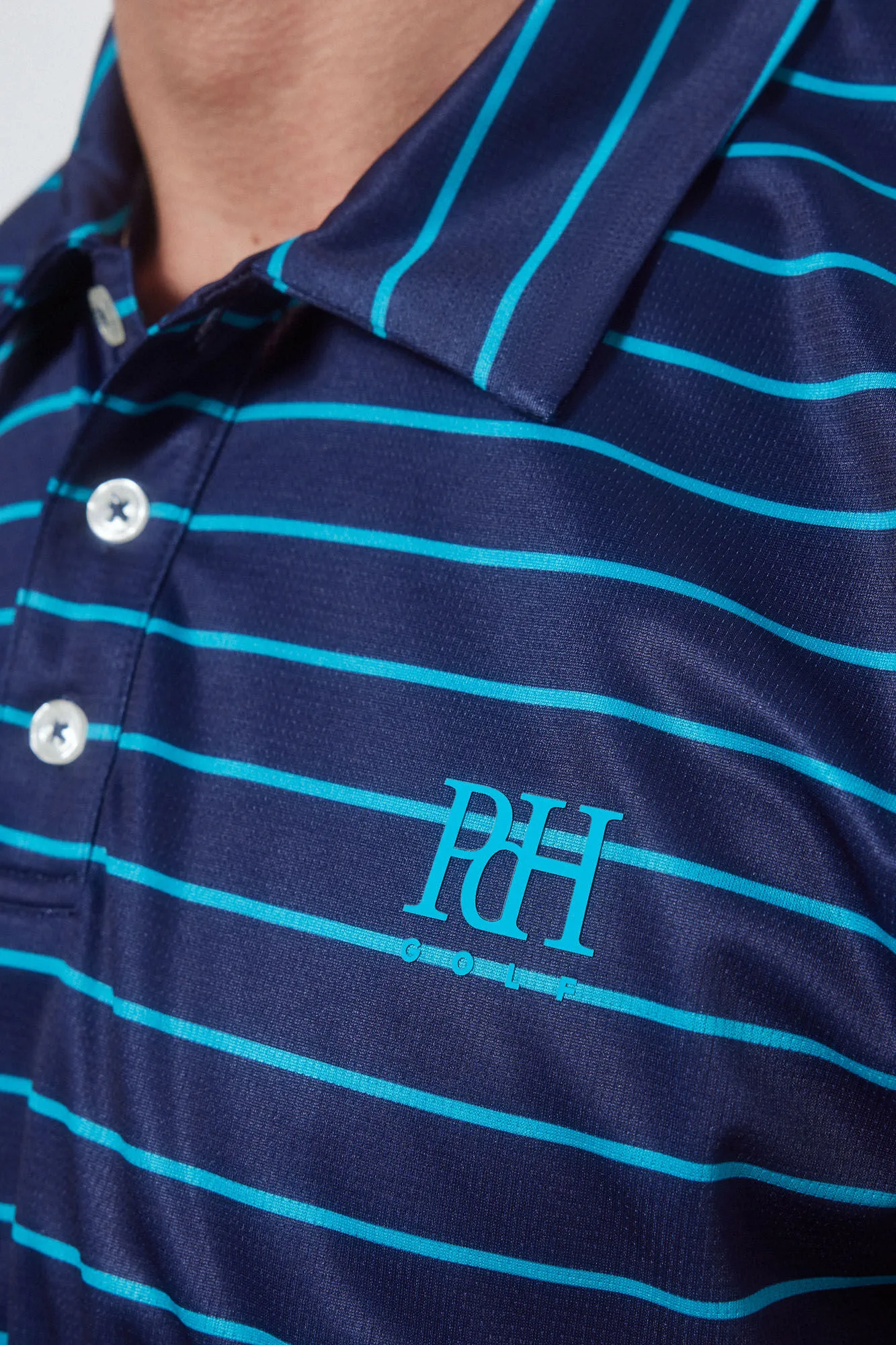 GOLF striped technical polo shirt