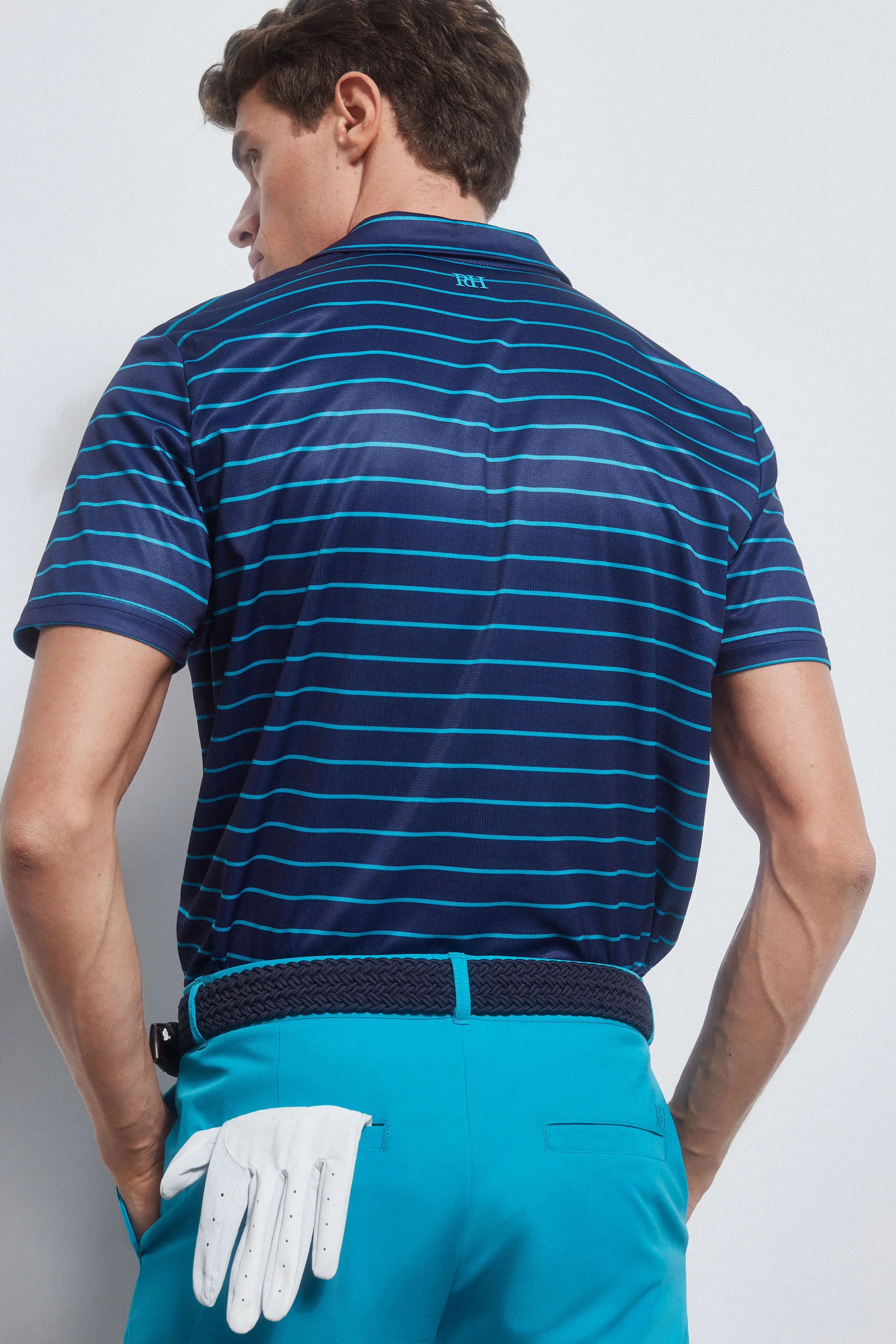 GOLF striped technical polo shirt