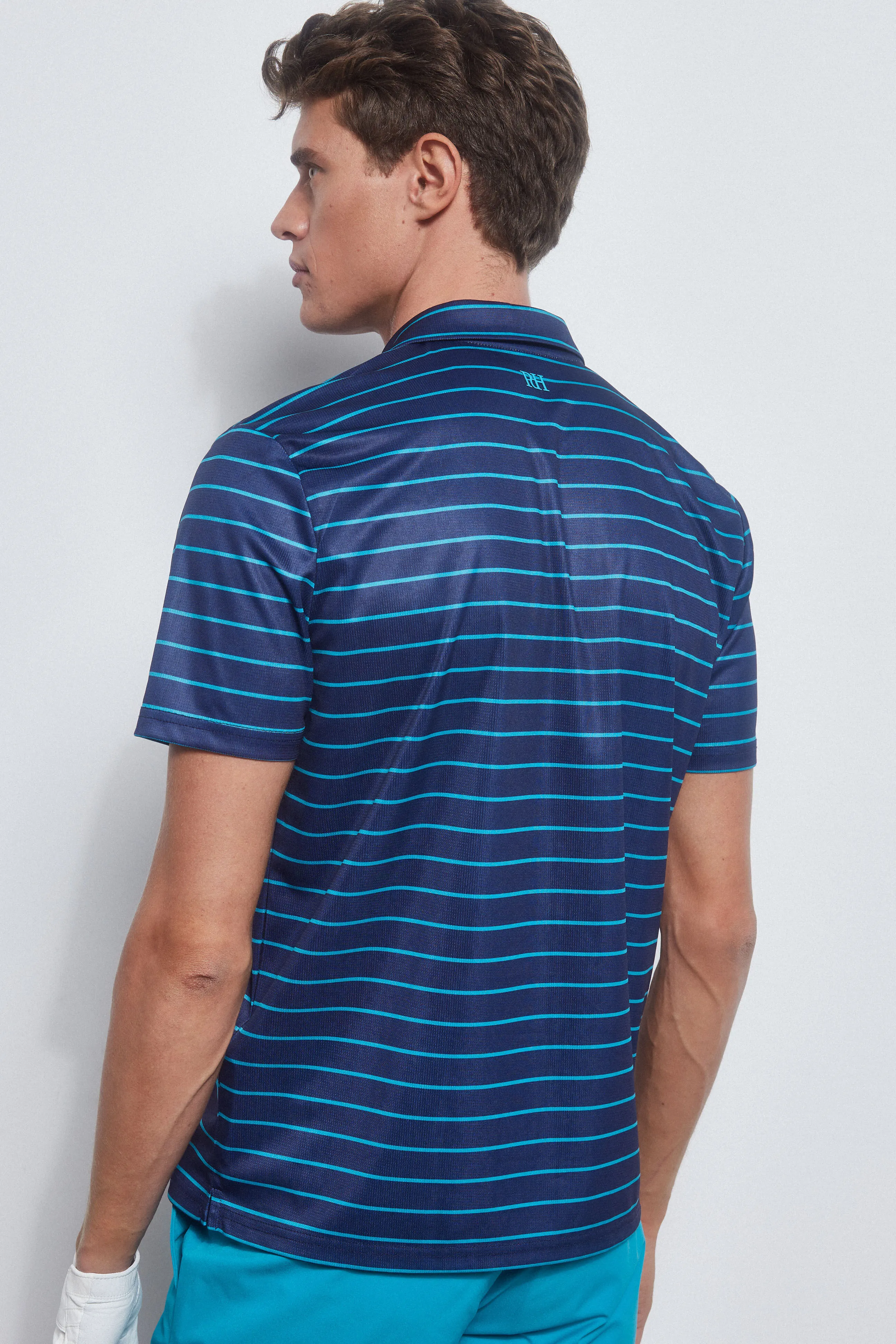 GOLF striped technical polo shirt