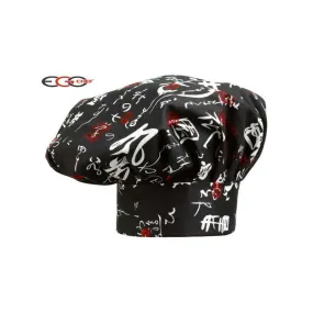 Gorro cocinero con pinceladas japonesas