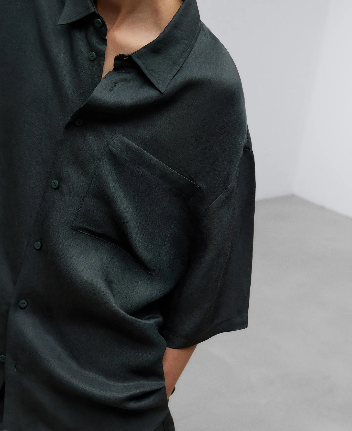 Green oversize shirt