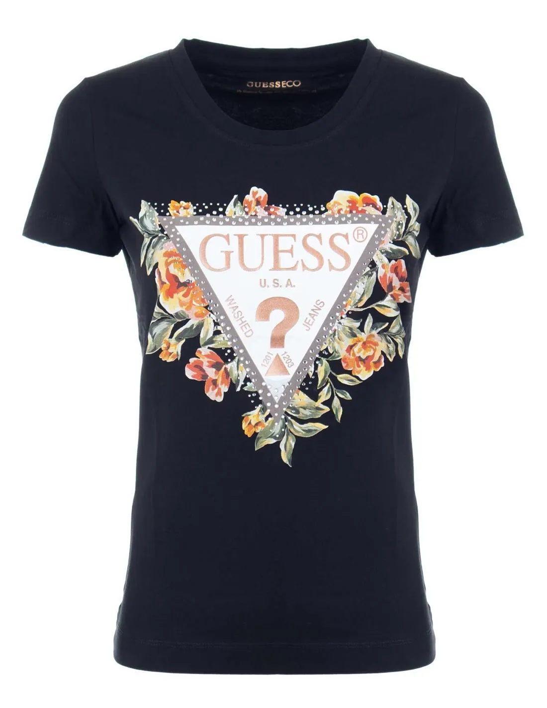 GUESS  CAMISETA NEGRA W4GI24J1314 MUJER