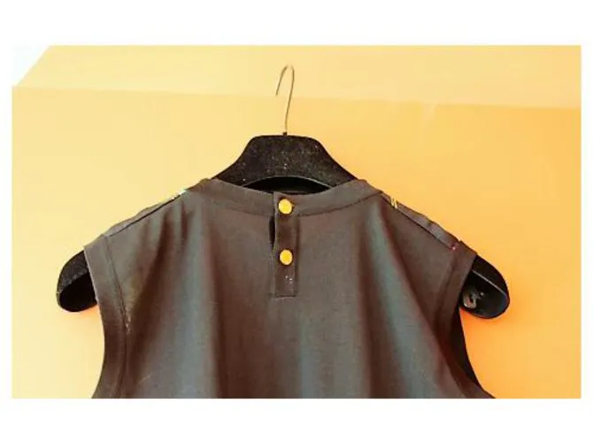 Hermès Camiseta sin mangas de seda Multicolor 