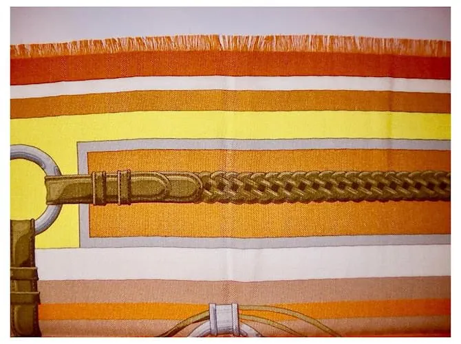 Hermès COACHING (Raro cachemir y seda en 90cm) Multicolor 