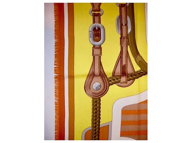 Hermès COACHING (Raro cachemir y seda en 90cm) Multicolor 