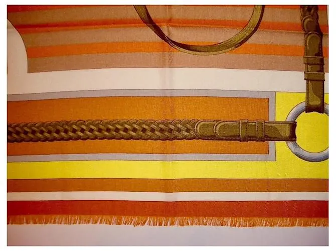 Hermès COACHING (Raro cachemir y seda en 90cm) Multicolor 