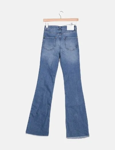 High Spirits Jeans denim azul campana lace up