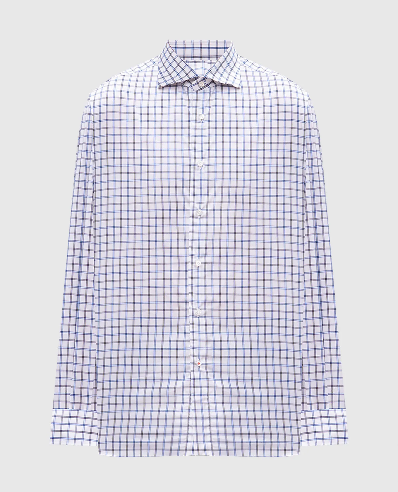 ISAIA White checked shirt