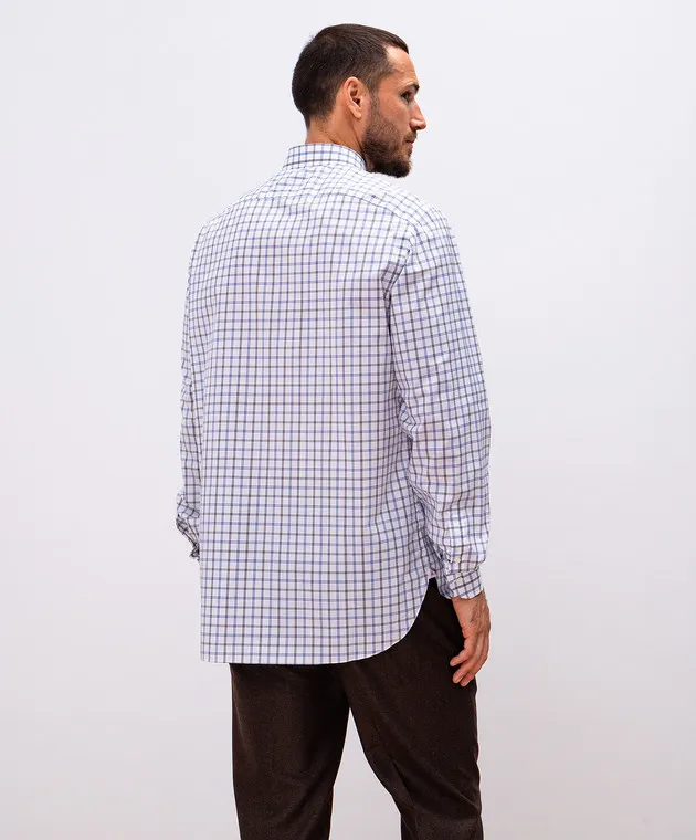 ISAIA White checked shirt