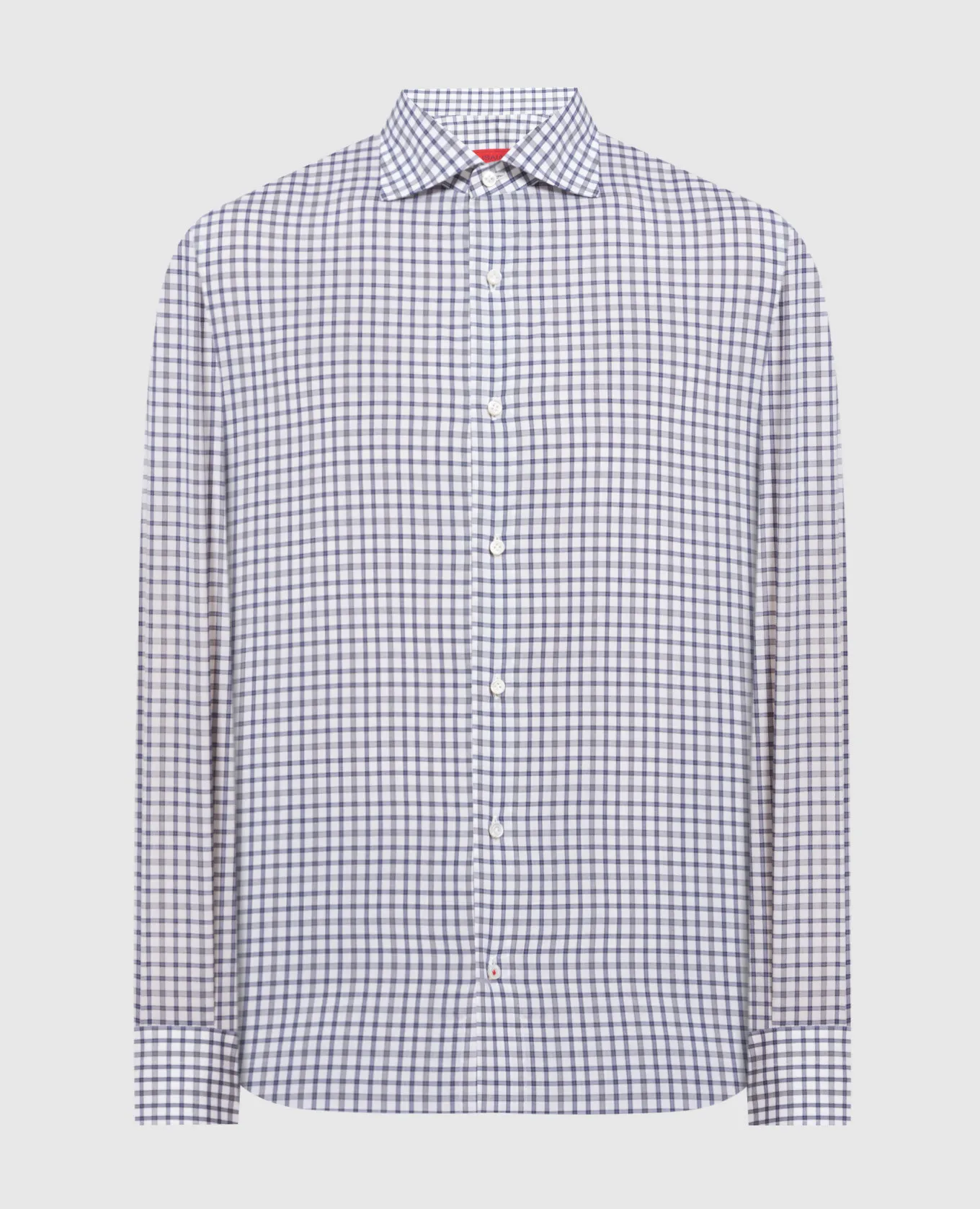 ISAIA White plaid shirt