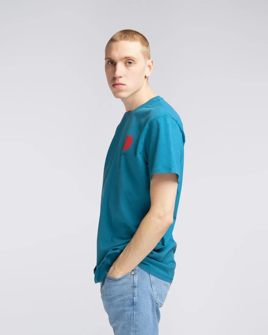 JAPANESE SUN TS COTTON SINGLE JERSEY SAXONY BLUE GARMEN