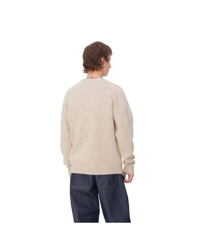 Jersey Carhartt WIP Anglistic Sweater Speckled Moonbeam