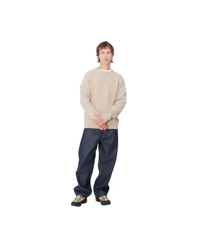 Jersey Carhartt WIP Anglistic Sweater Speckled Moonbeam