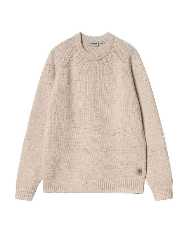 Jersey Carhartt WIP Anglistic Sweater Speckled Moonbeam