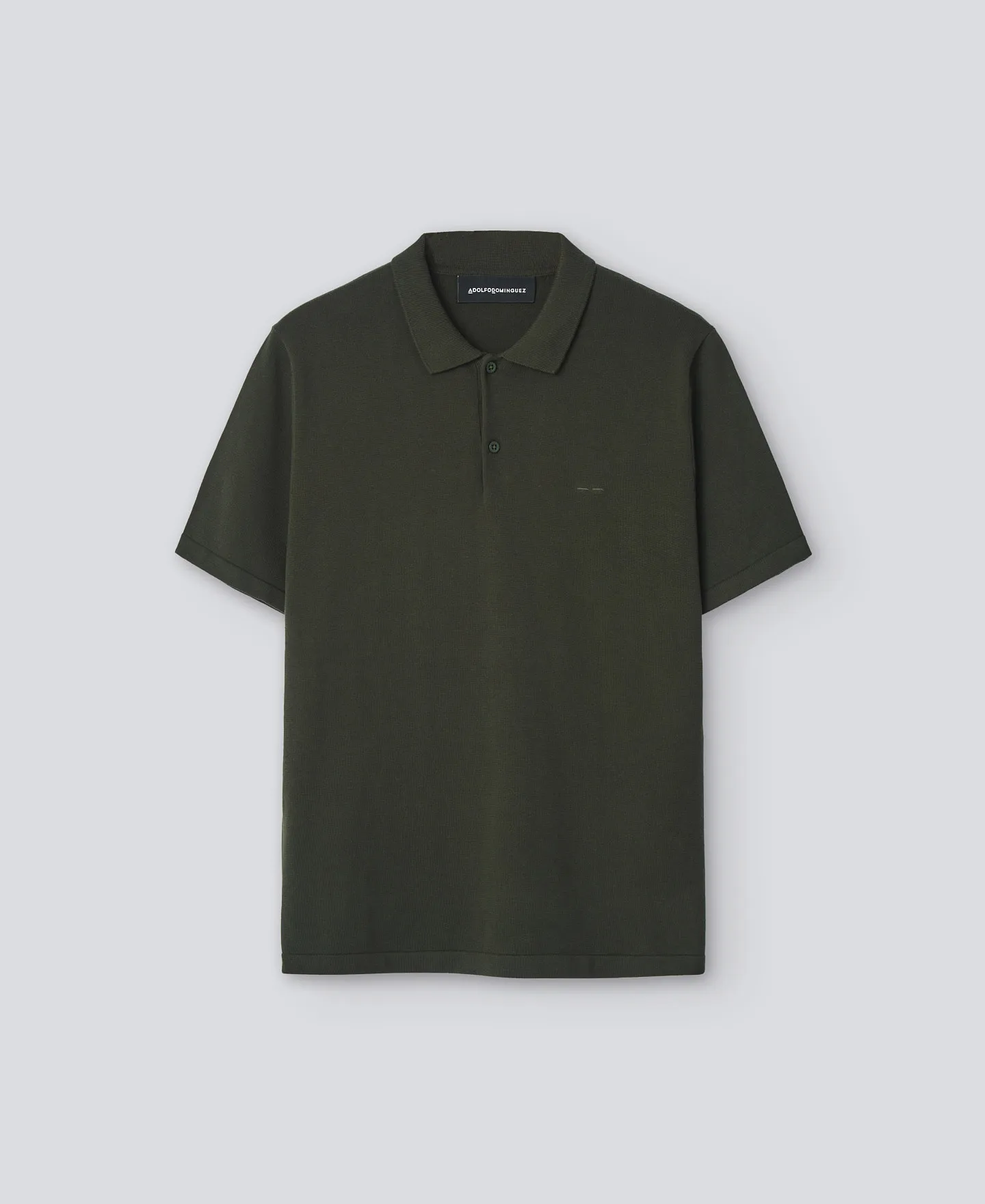 Knitted cotton polo shirt man