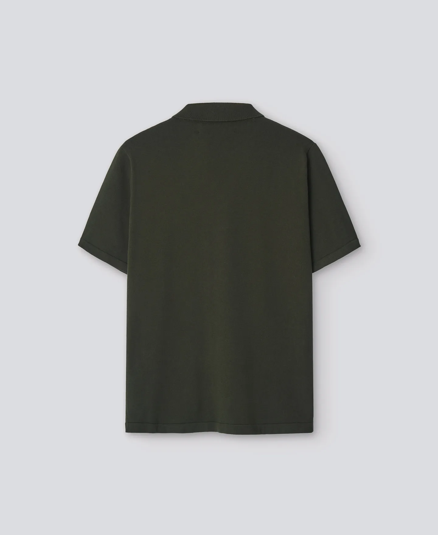 Knitted cotton polo shirt man
