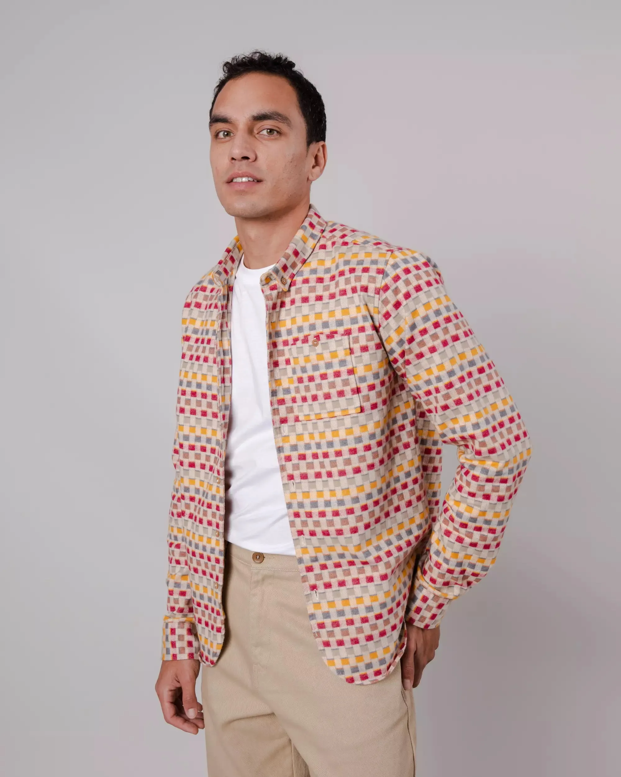 Lakeland Regular Shirt Ecru