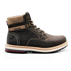 LOIS 64001 Negro y marrón. Bota hombre invierno