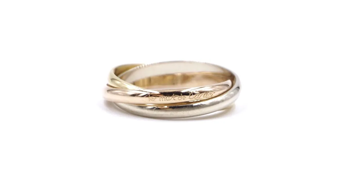 Love Cartier Tricolor 18k Tamaño del anillo Trinity 49 Multicolor 