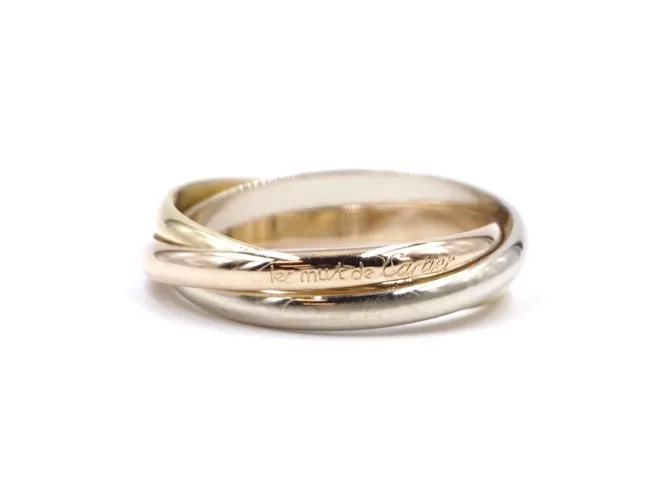 Love Cartier Tricolor 18k Tamaño del anillo Trinity 49 Multicolor 