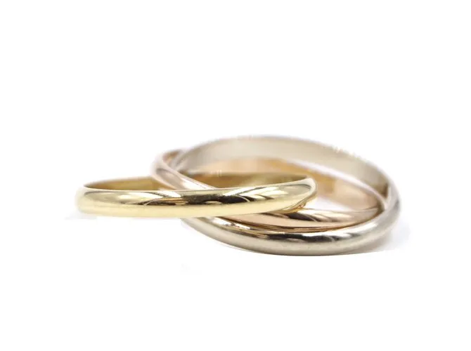 Love Cartier Tricolor 18k Tamaño del anillo Trinity 49 Multicolor 