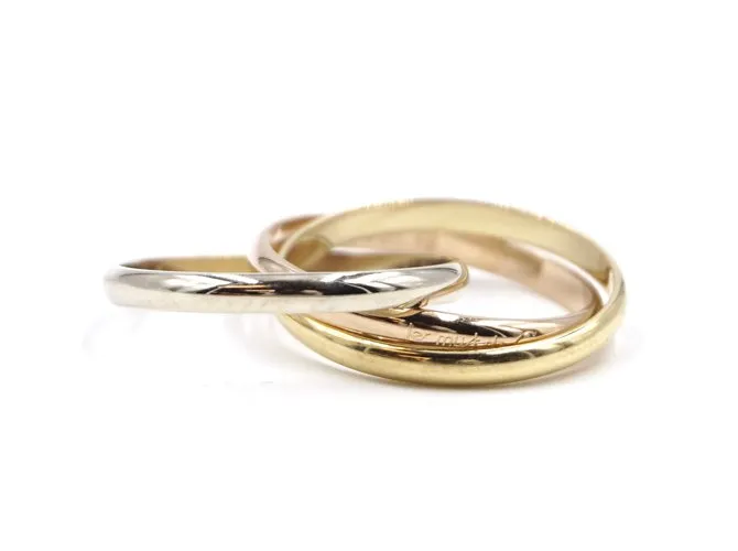 Love Cartier Tricolor 18k Tamaño del anillo Trinity 49 Multicolor 