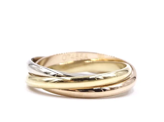 Love Cartier Tricolor 18k Tamaño del anillo Trinity 49 Multicolor 
