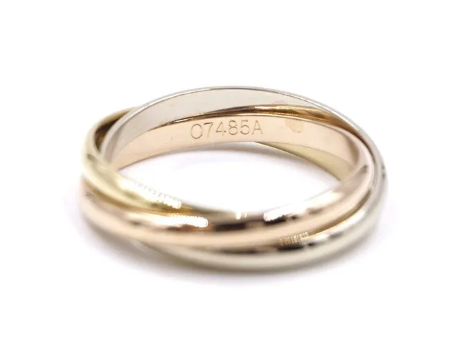 Love Cartier Tricolor 18k Tamaño del anillo Trinity 49 Multicolor 
