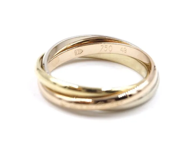 Love Cartier Tricolor 18k Tamaño del anillo Trinity 49 Multicolor 
