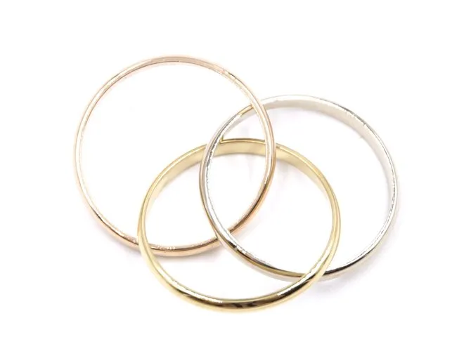 Love Cartier Tricolor 18k Tamaño del anillo Trinity 49 Multicolor 
