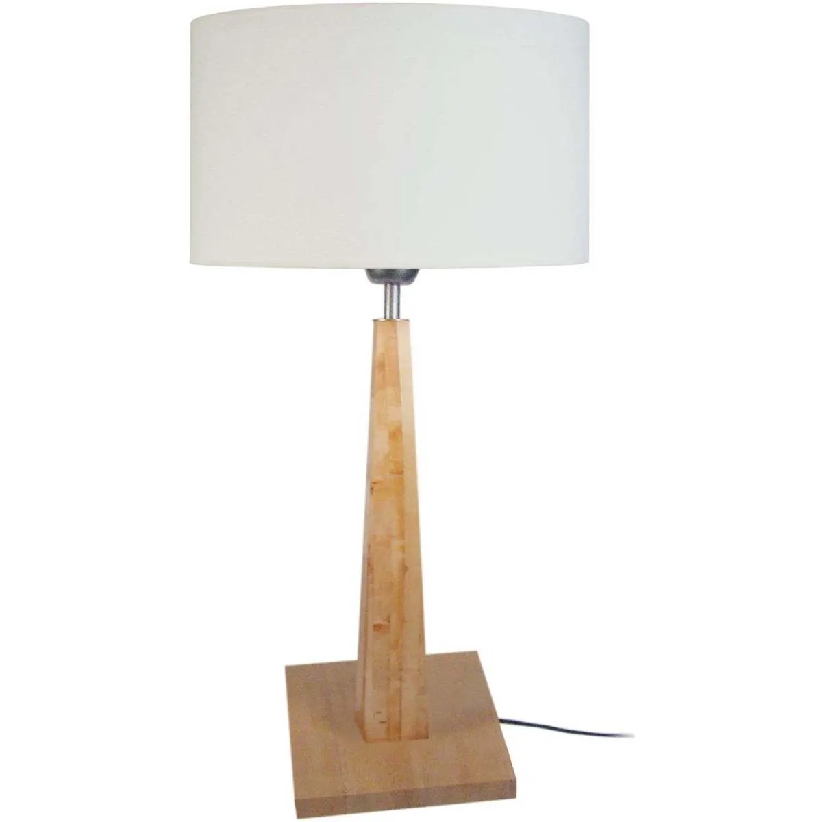 Lámpara de Mesa redondo madera Natural y crudo