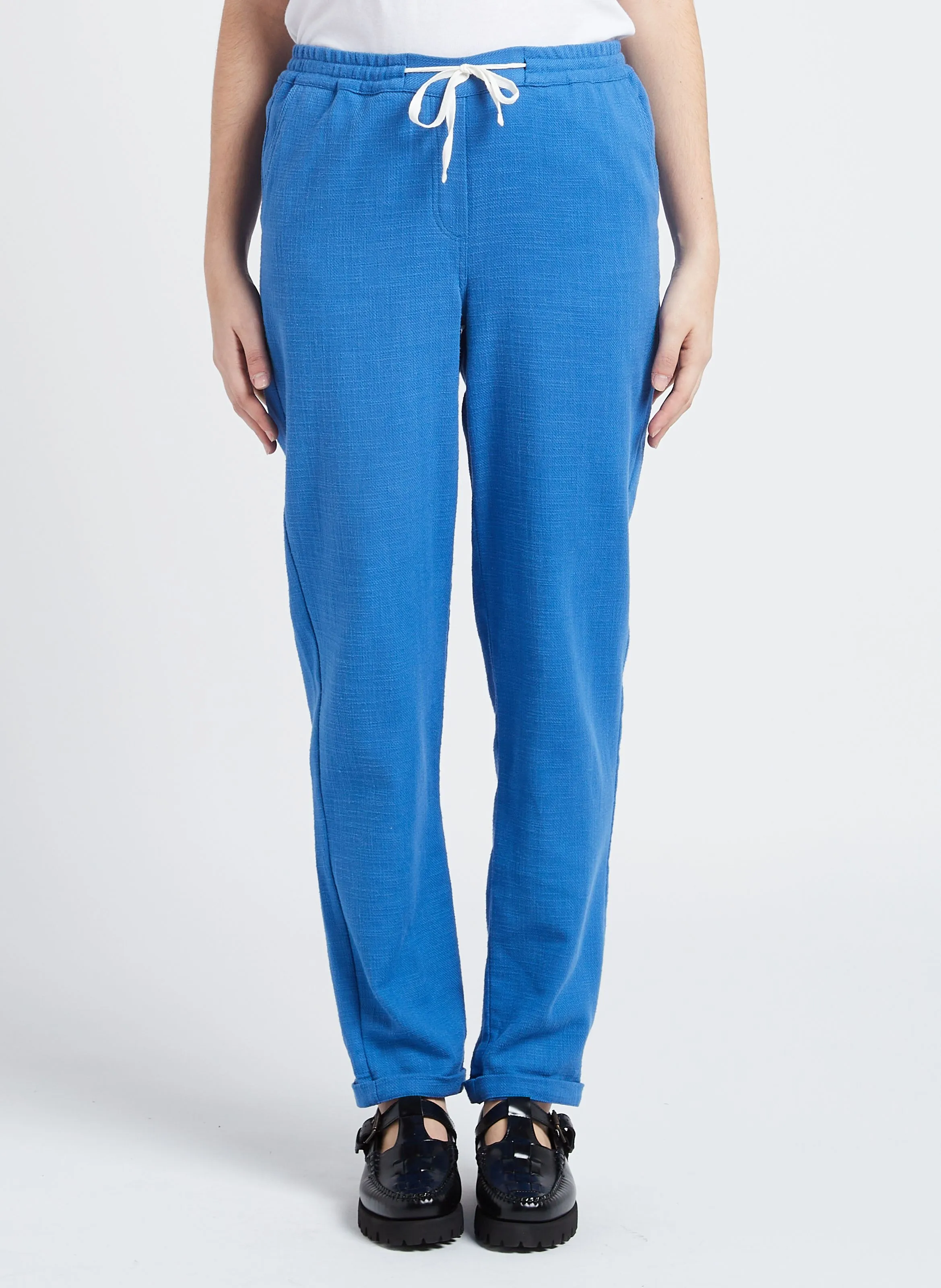 MAISON 123 NOOR P  PANTALóN RECTO DE ALGODóN EN VIOLETA