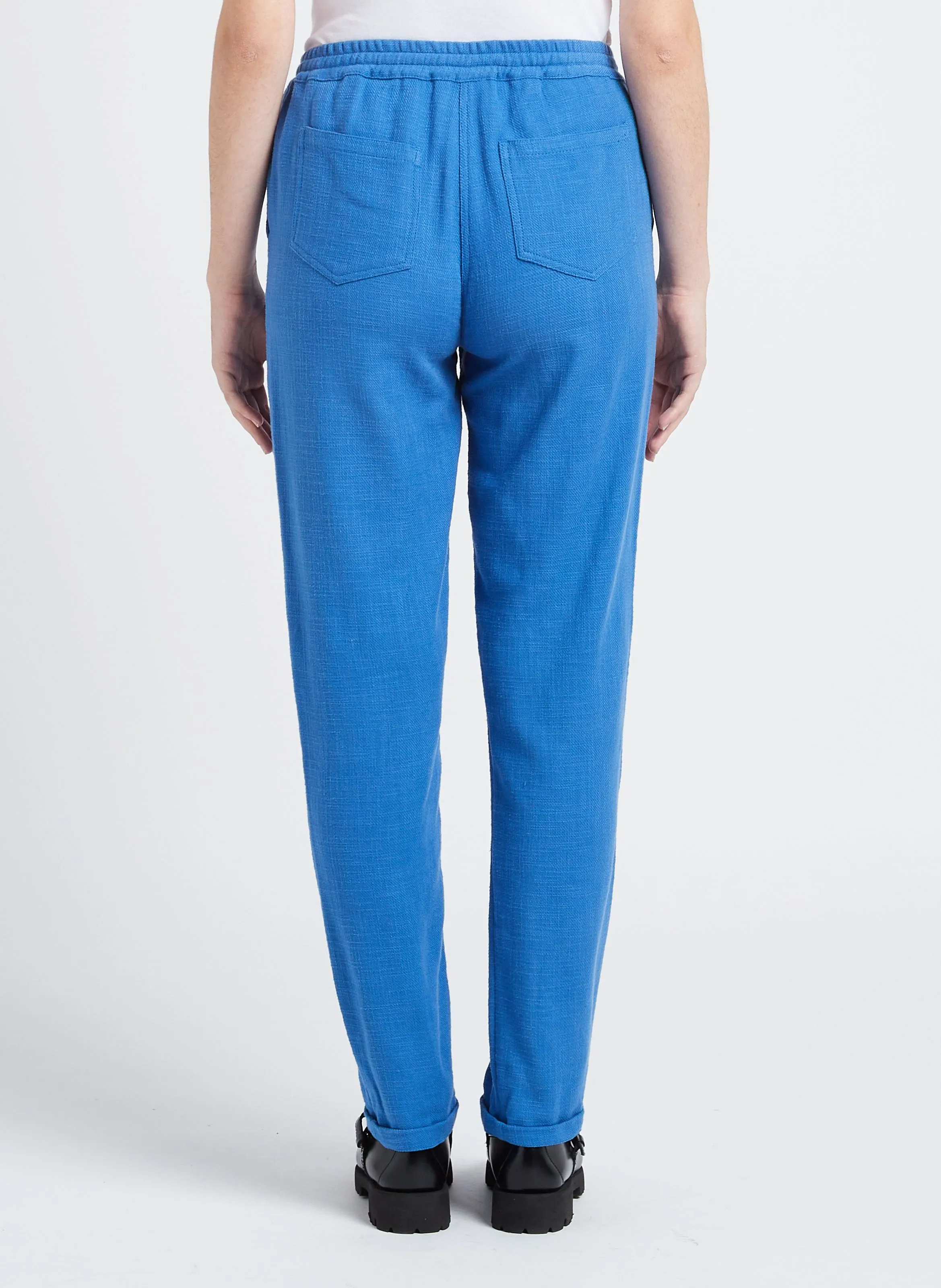 MAISON 123 NOOR P  PANTALóN RECTO DE ALGODóN EN VIOLETA