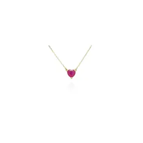Marina García collar Oro 18k Corazón Rubí - MARINA GARCÍA