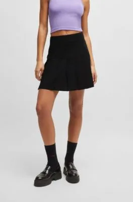 Minifalda plisada de tejido elástico