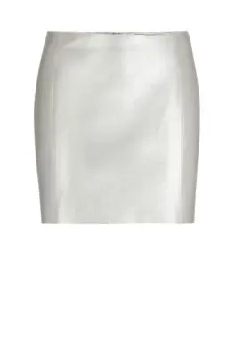 Minifalda regular fit en tejido metalizado