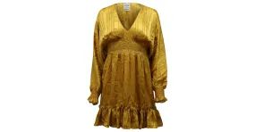 Minivestido Odette de Ulla Johnson en seda dorada Dorado 