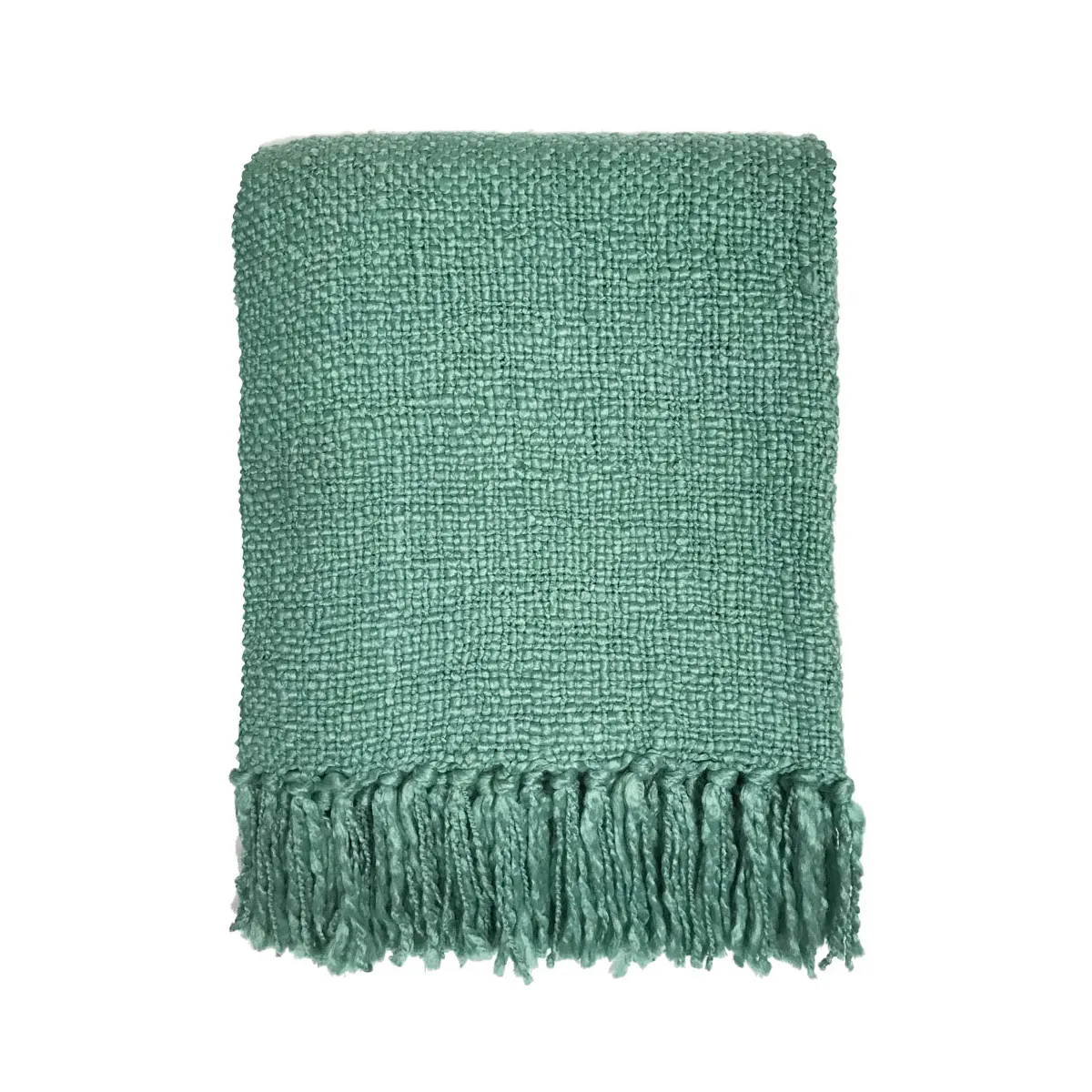Misty green throw