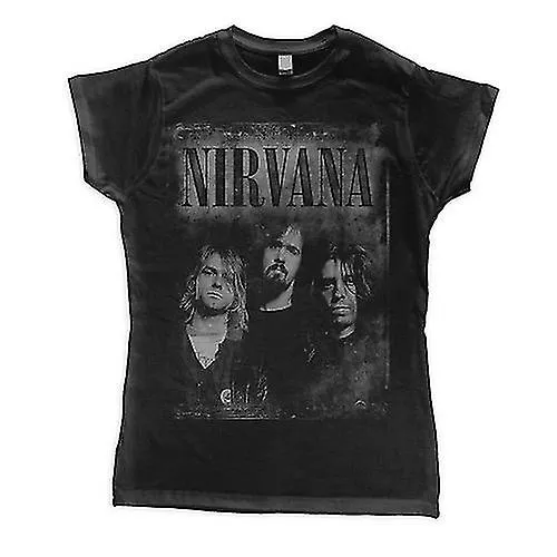 NIRVANA WOMENS/LADIES FADED FACES COTTON TSHIRT