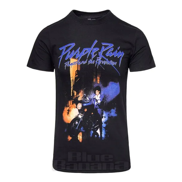 Oficial Prince Purple Rain Camiseta (Negra)