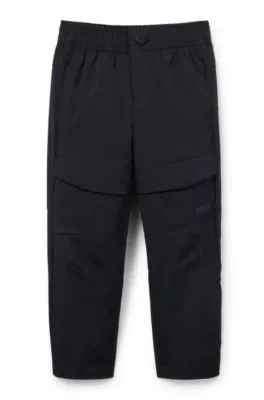 Pantalón de chándal para niños en tejido elástico con logo tonal
