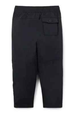 Pantalón de chándal para niños en tejido elástico con logo tonal